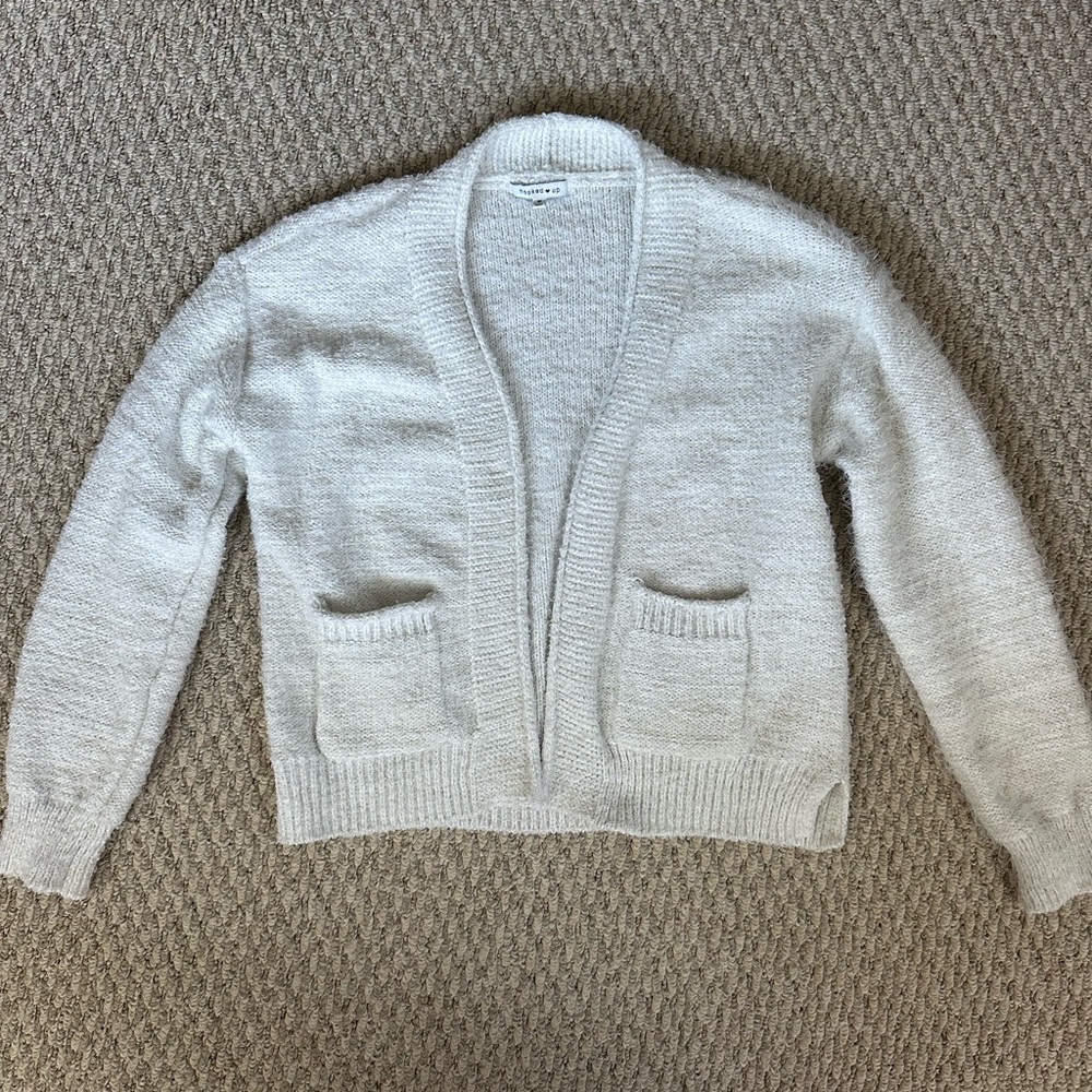 Soft white open cardigan (medium)